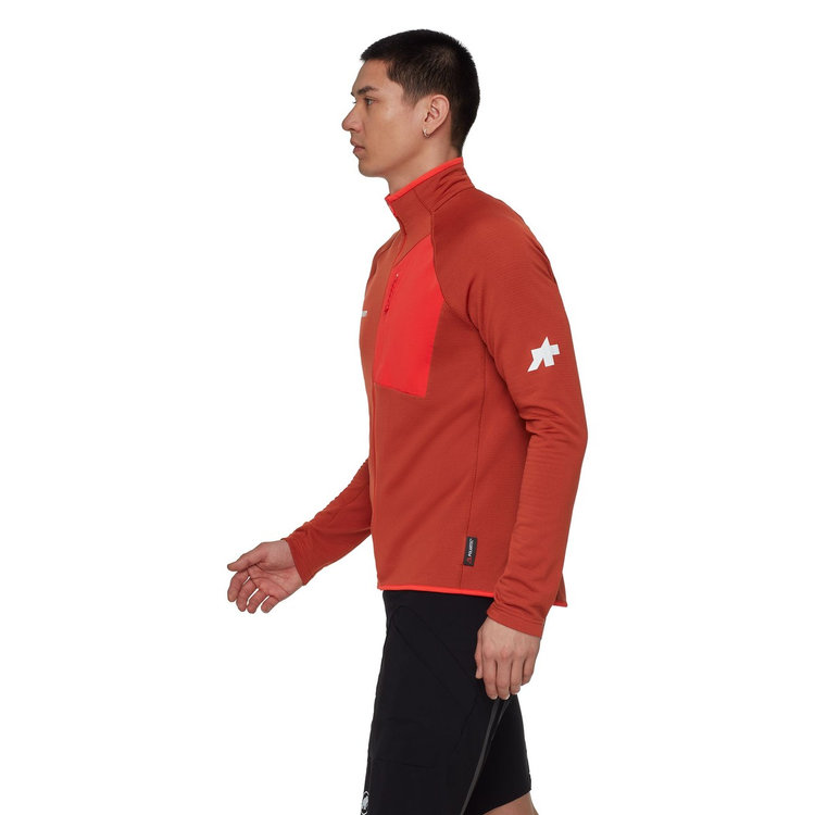 アソス×マムート エナジー ライト ミッドレイヤー ジャケット rust-mammut red