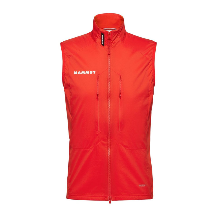 アソス×マムート ミッドレイヤー ハイブリッド ベスト mammut red