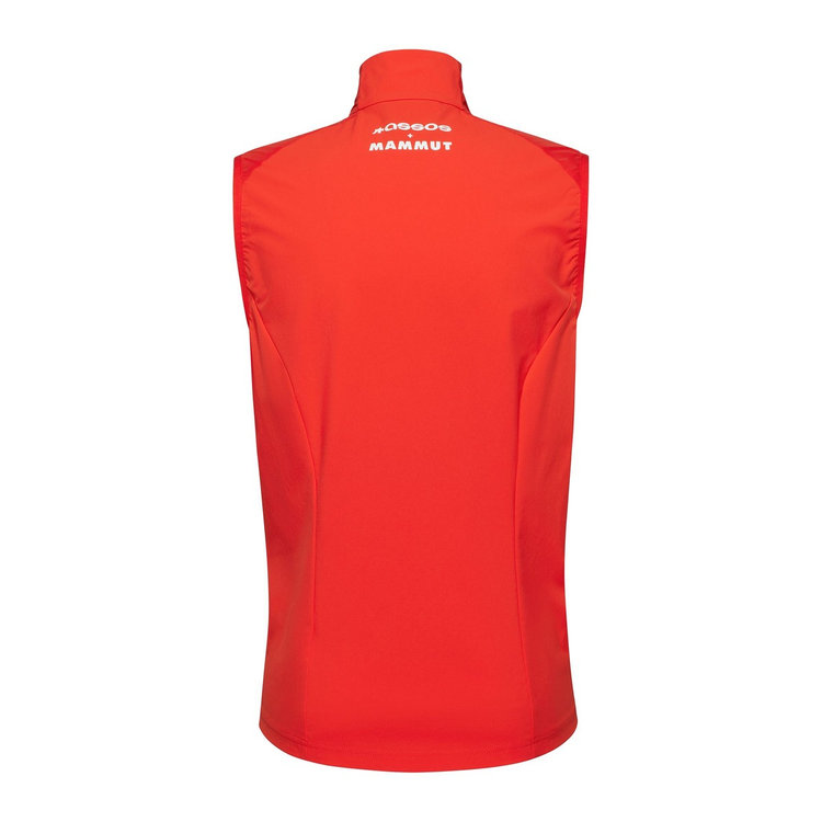アソス×マムート ミッドレイヤー ハイブリッド ベスト mammut red