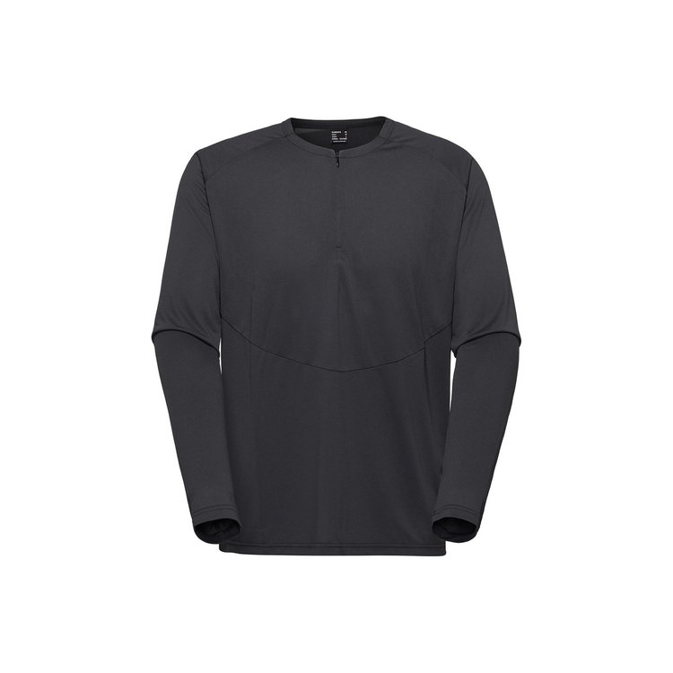 ハイキング パトロール × マムート ライト ファーストレイヤー ハーフジップ ロングスリーブ Tシャツ black