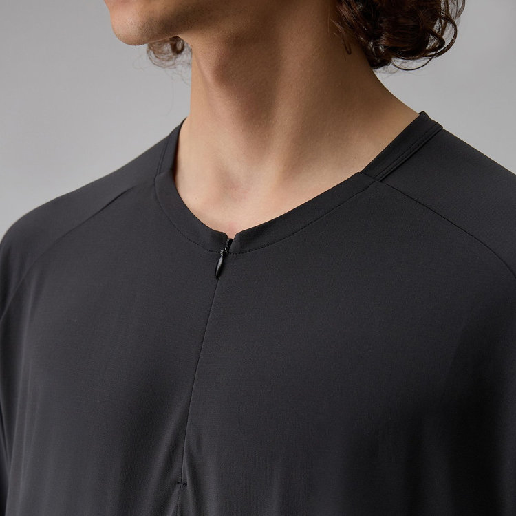 ハイキング パトロール × マムート ライト ファーストレイヤー ハーフジップ ロングスリーブ Tシャツ black