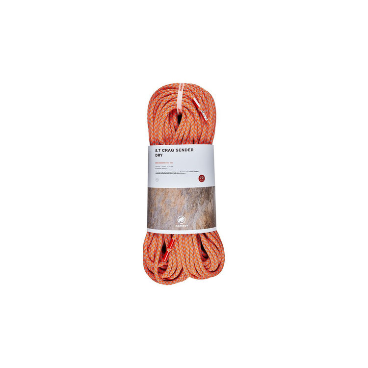 8.7 クラッグ センダー ドライ ロープ Dry Standard、 vibrant orange-zen