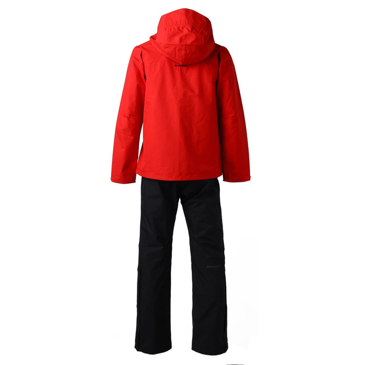 クライメート レイン スーツ アジアンフィット mammut red-black