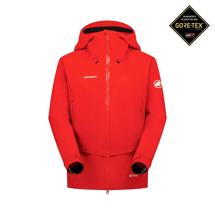 アルパイン ガイド ハードシェル フーデッド ジャケット アジアンフィット mammut red