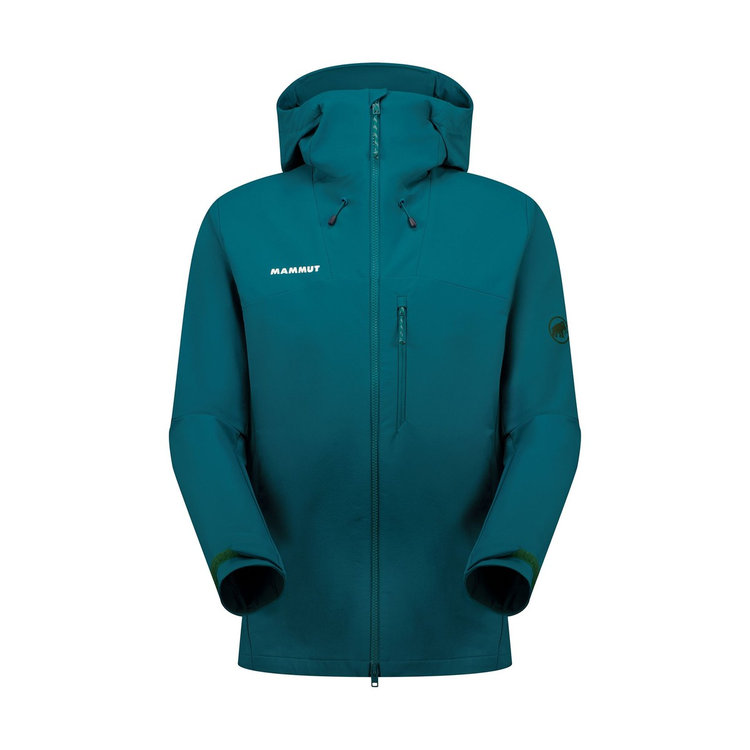 トレッカーズ ソフトシェル フーデッド ジャケット アジアンフィット deep teal