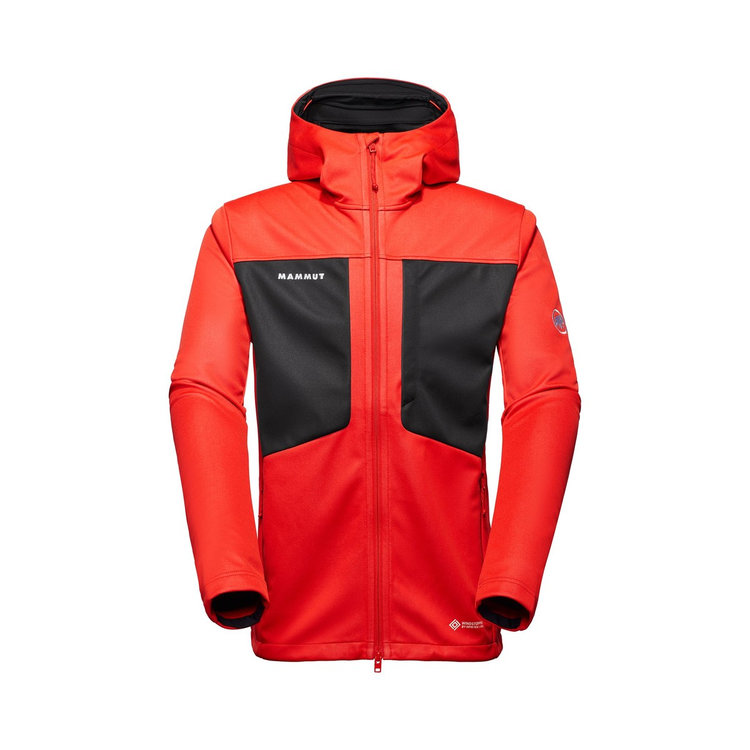 アルティメイト ８ ソフトシェル フーデッド ジャケット アジアンフィット mammut red-black