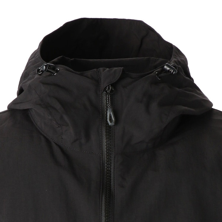 ハイキング ウィンドブレーカー フーデッド ジャケット アジアンフィット クラシック black
