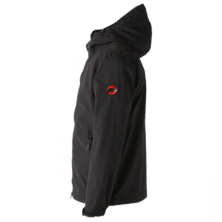 ハイキング ウィンドブレーカー フーデッド ジャケット アジアンフィット クラシック black