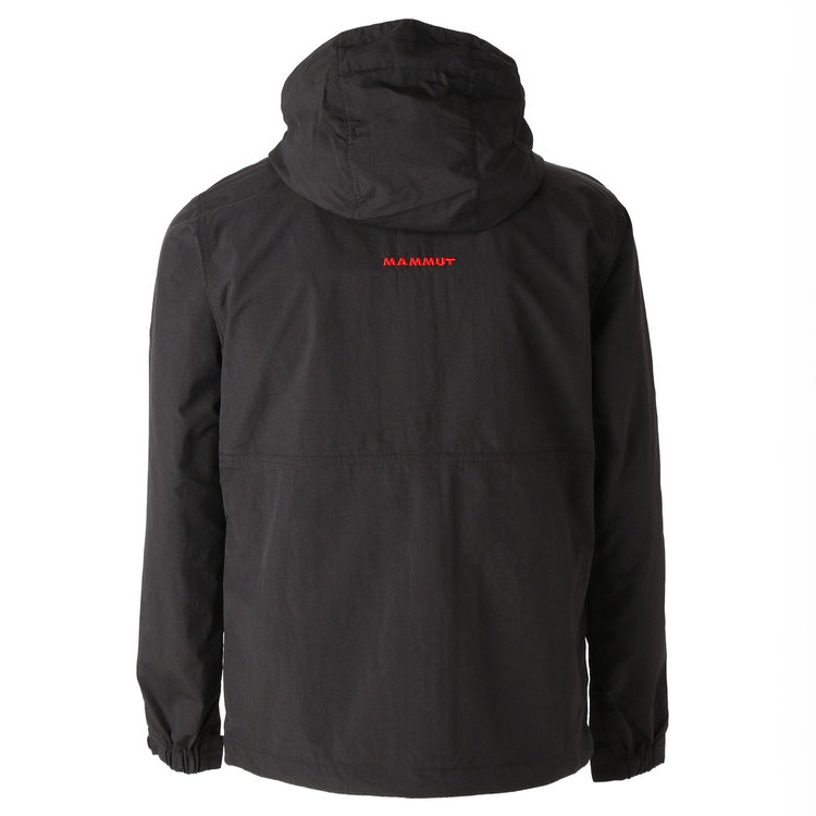 ハイキング ウィンドブレーカー フーデッド ジャケット アジアンフィット クラシック black