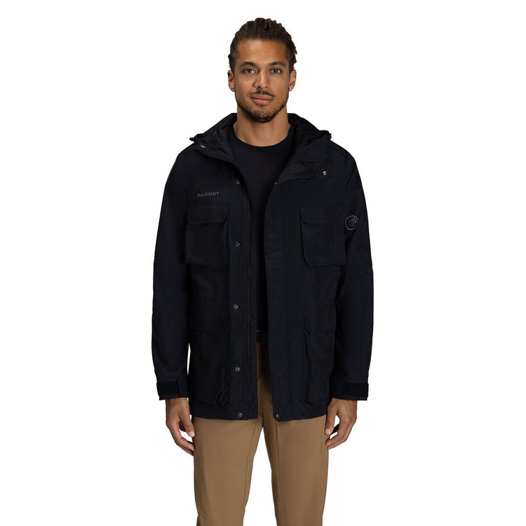 マウンテン ウィンドブレーカー ラインド パーカー アジアンフィット black