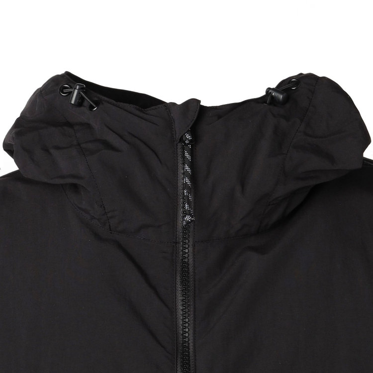 ハイキング ウィンドブレーカー フーデッド ジャケット アジアンフィット プレミアムブラック black