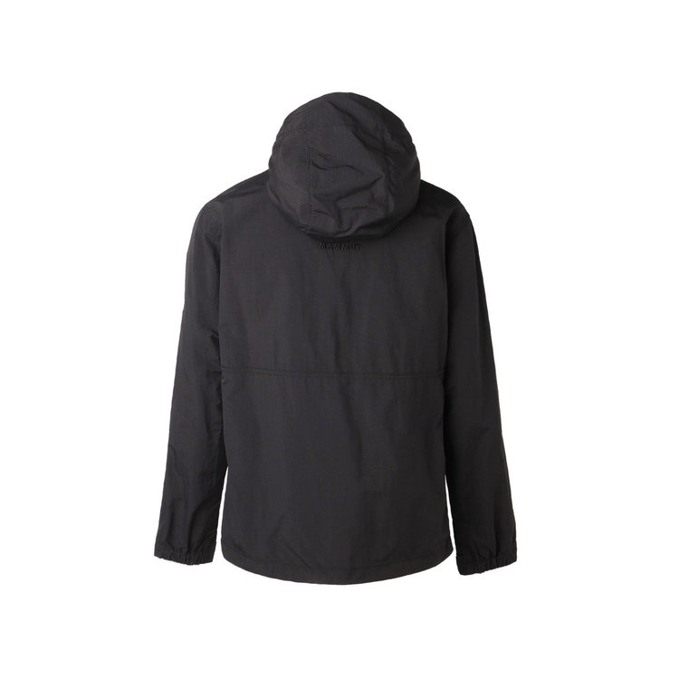 ハイキング ウィンドブレーカー フーデッド ジャケット アジアンフィット プレミアムブラック black