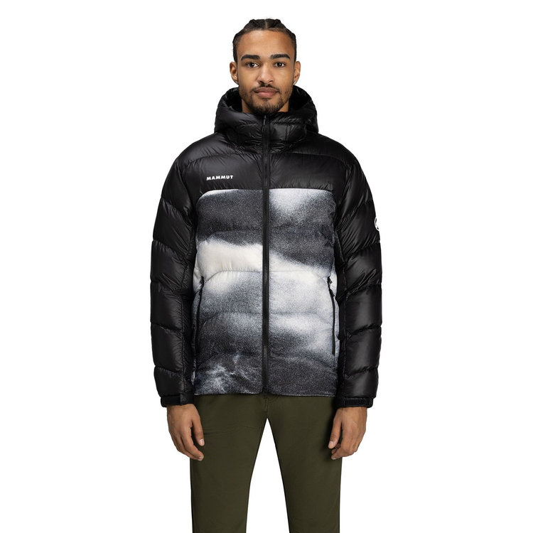 グラビティ インサレーション フーデッド ジャケット アジアンフィット グレイン black-white