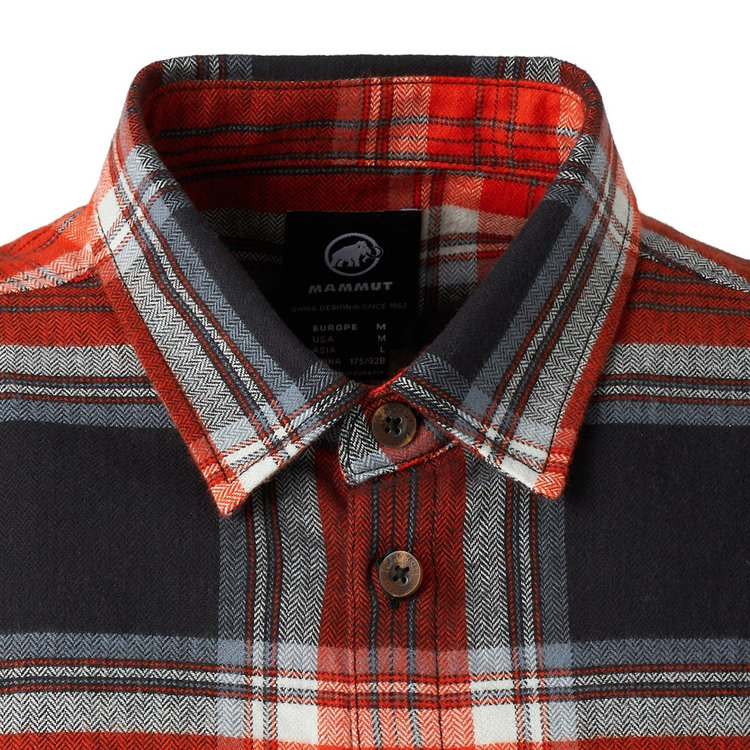 トロバット ロングスリーブ シャツ アジアンフィット black-mammut red