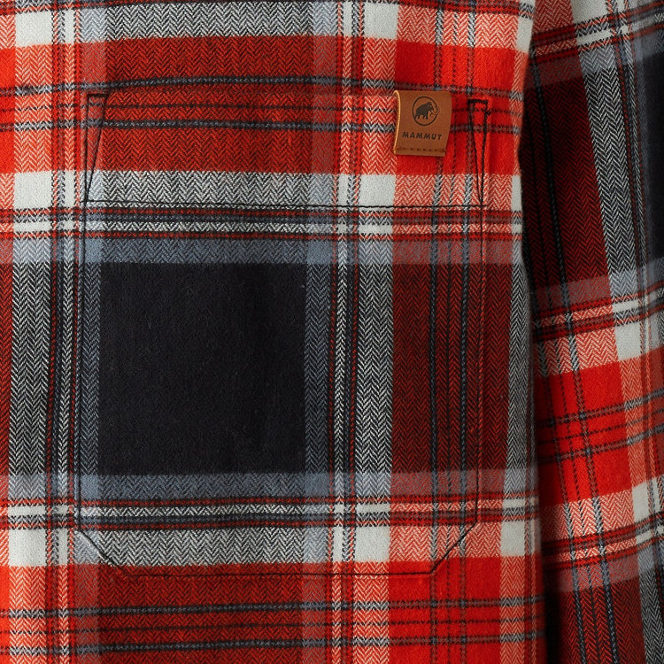 トロバット ロングスリーブ シャツ アジアンフィット black-mammut red