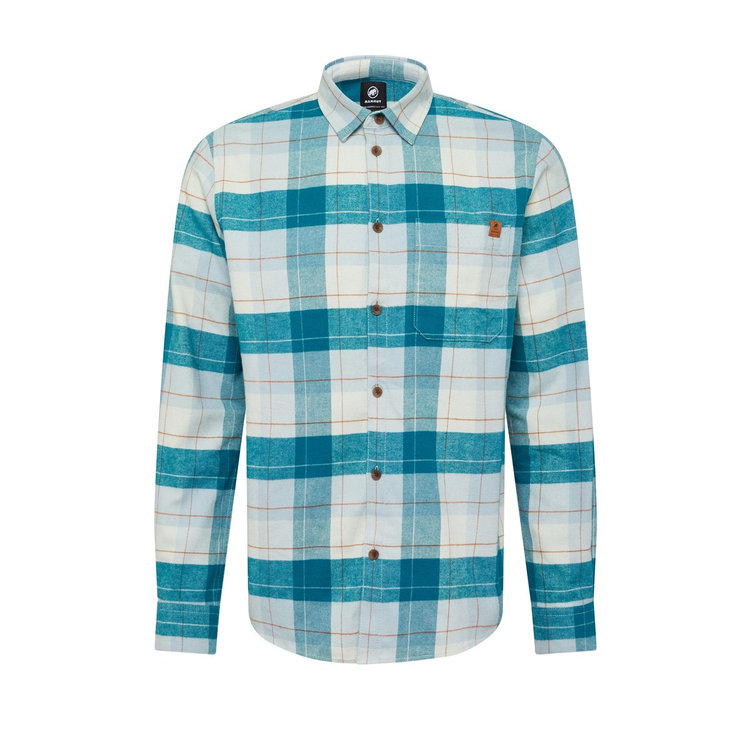 トロバット ロングスリーブ シャツ アジアンフィット deep teal-silver sage