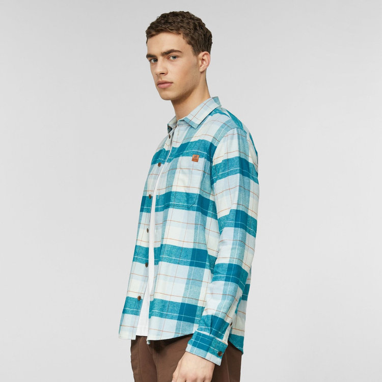 トロバット ロングスリーブ シャツ アジアンフィット deep teal-silver sage