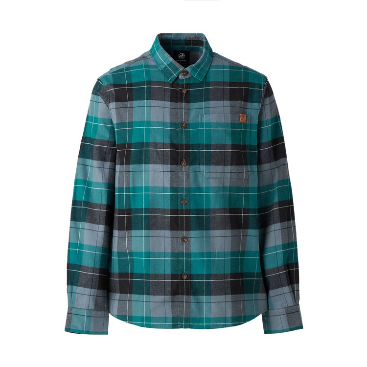 トロバット ロングスリーブ シャツ アジアンフィット strata-deep teal