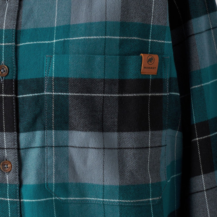 トロバット ロングスリーブ シャツ アジアンフィット strata-deep teal