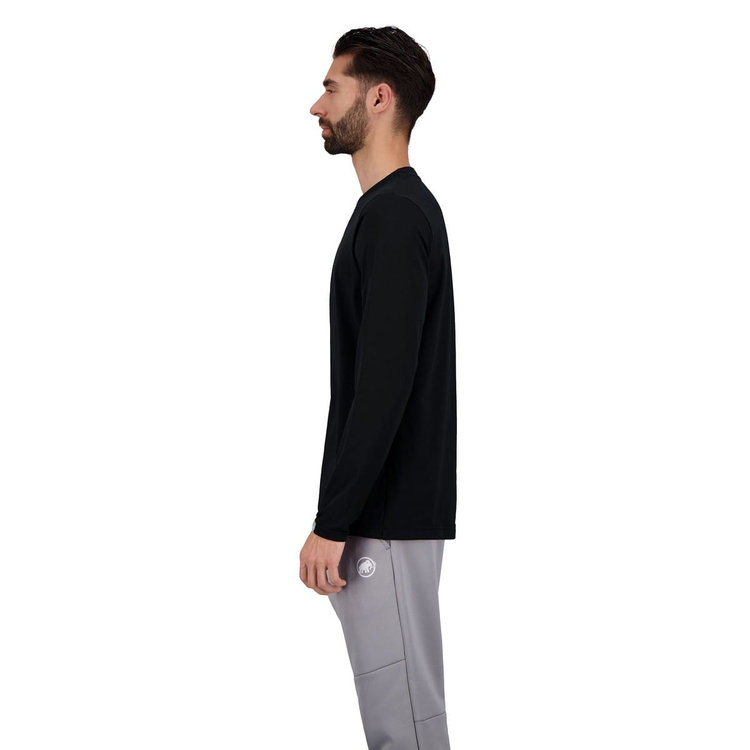 QD ロゴ プリント ロングスリーブ　Tシャツ アジアンフィット black PRT1