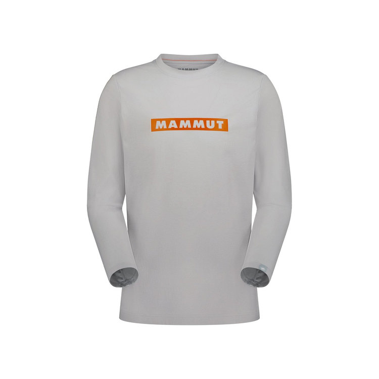 QD ロゴ プリント ロングスリーブ Tシャツ アジアンフィット platinum-dark tangerine PRT2