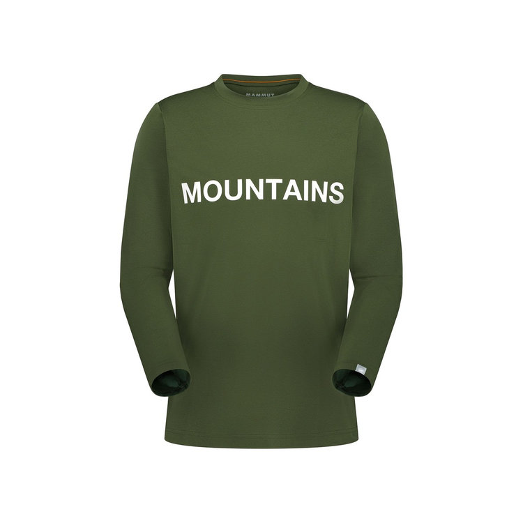 QD ロゴ プリント ロングスリーブ Tシャツ アジアンフィット dark marsh PRT4