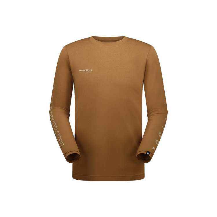 QD ロゴ プリント ロングスリーブ Tシャツ アジアンフィット claystone PRT3