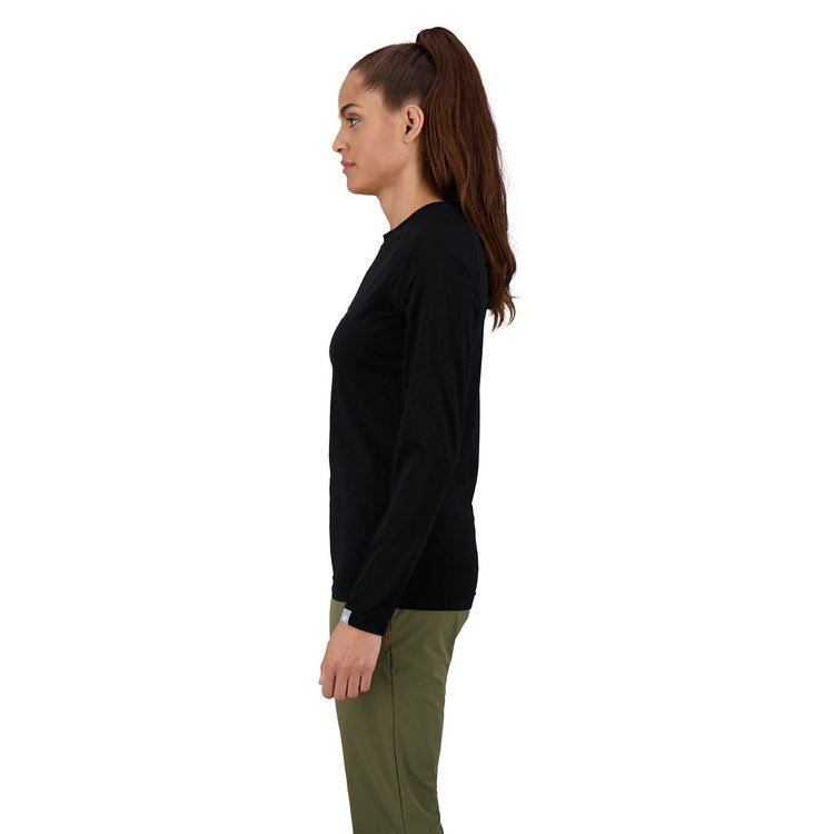 QD ロゴ プリント ロングスリーブ Tシャツ アジアンフィット black PRT1