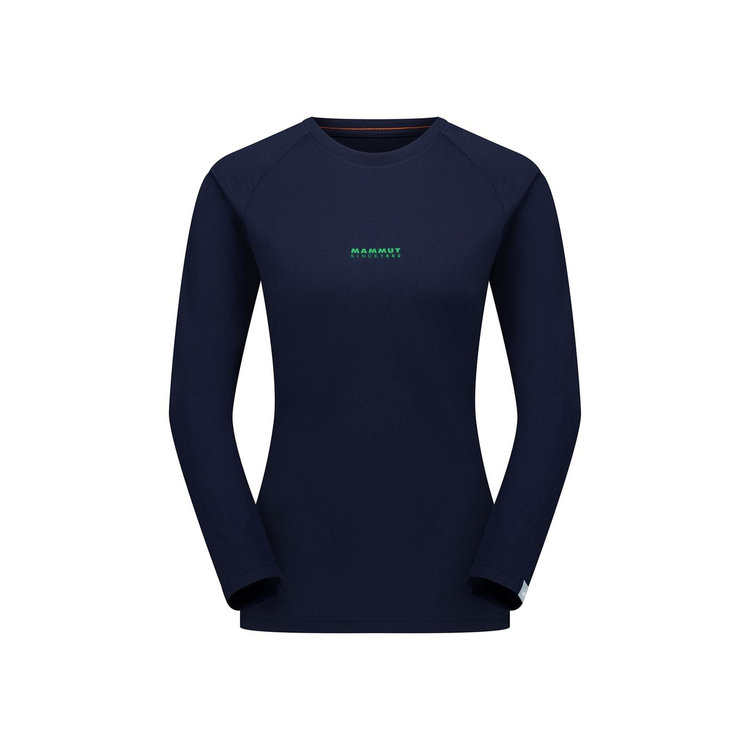 QD ロゴ プリント ロングスリーブ Tシャツ アジアンフィット marine-pinea PRT1