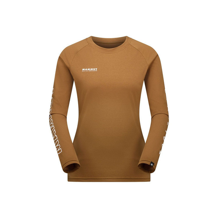 QD ロゴ プリント ロングスリーブ Tシャツ アジアンフィット claystone PRT3