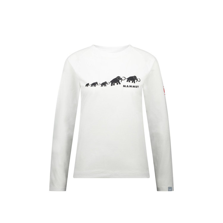 QD ロゴ プリント ロングスリーブ Tシャツ アジアンフィット white PRT5