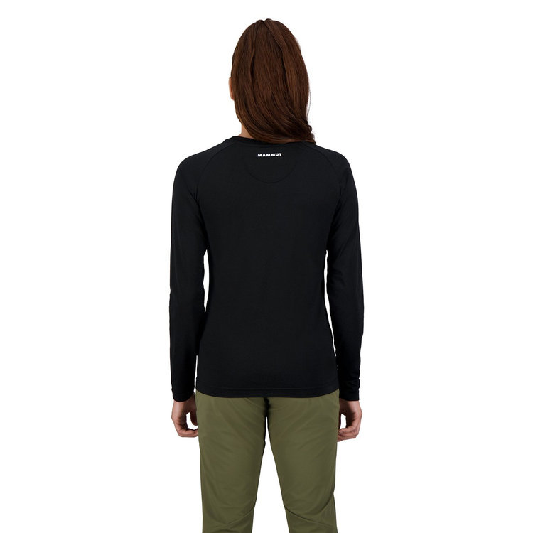 QD ロゴ プリント ロングスリーブ Tシャツ アジアンフィット black PRT1