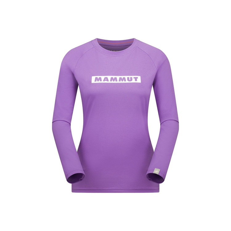 QD ロゴ プリント ロングスリーブ Tシャツ アジアンフィット lavandin PRT2