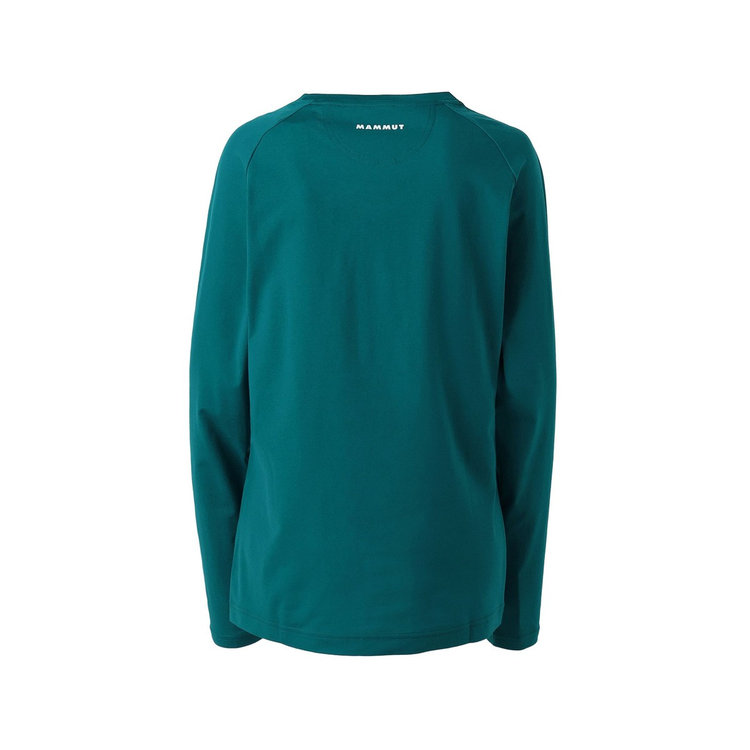 QD ロゴ プリント ロングスリーブ Tシャツ アジアンフィット deep teal PRT2