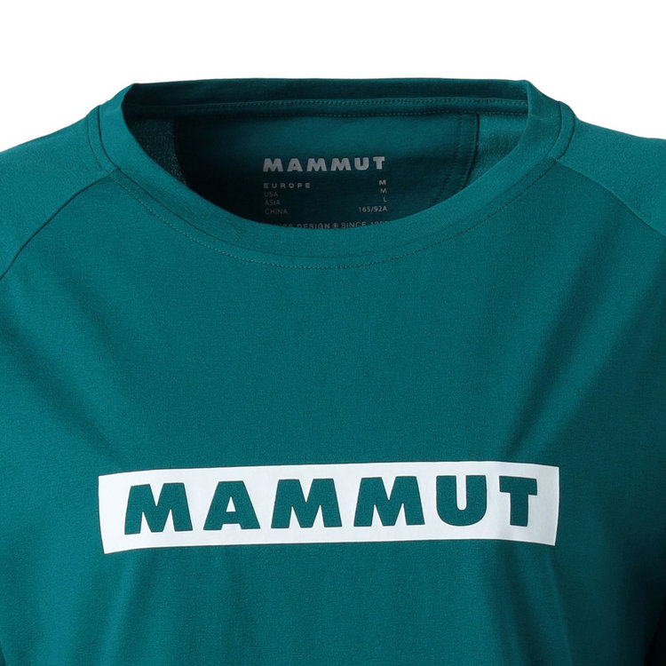 QD ロゴ プリント ロングスリーブ Tシャツ アジアンフィット deep teal PRT2