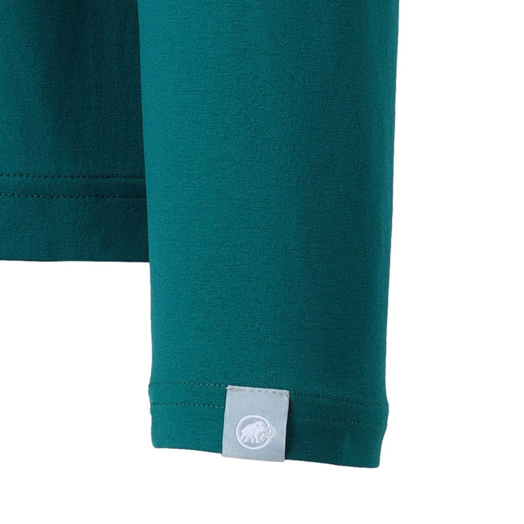 QD ロゴ プリント ロングスリーブ Tシャツ アジアンフィット deep teal PRT2