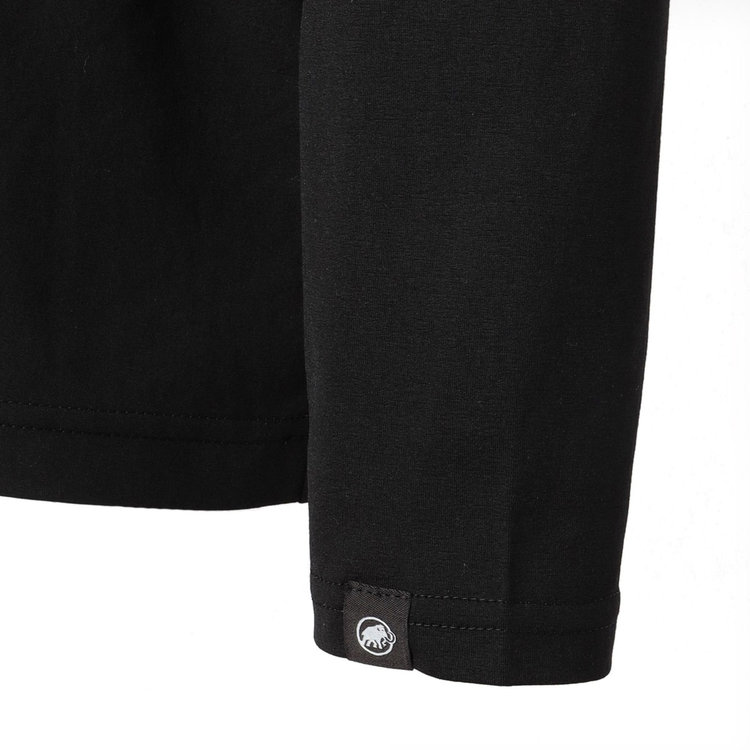 QD ロゴ プリント ロングスリーブ Tシャツ アジアンフィット  プレミアムブラック black PRT1