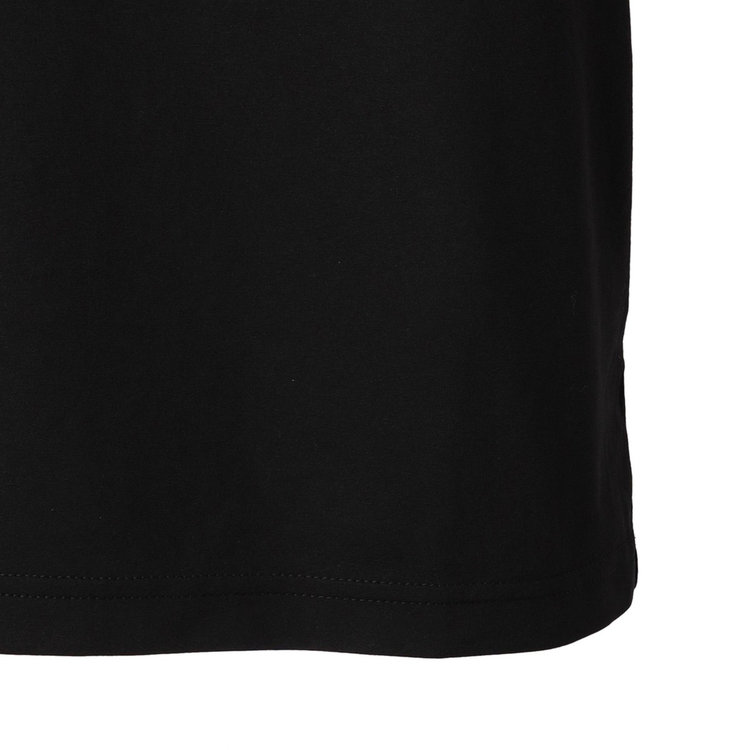 QD ロゴ プリント ロングスリーブ Tシャツ アジアンフィット  プレミアムブラック black PRT1