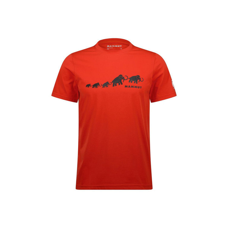 QD ロゴ プリント Tシャツ アジアンフィット mammut red PRT3