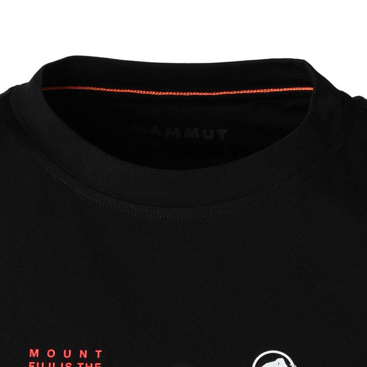 QD 富士山 プリント Tシャツ アジアンフィット black