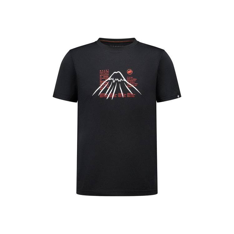 QD フジヤマ プリント Tシャツ アジアンフィット black