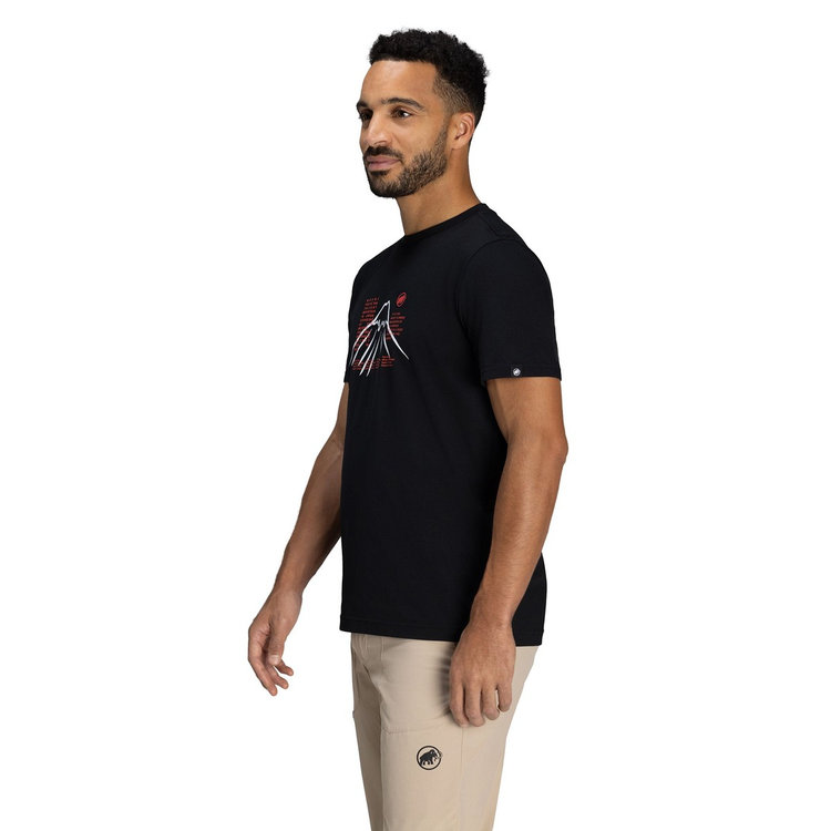 QD 富士山 プリント Tシャツ アジアンフィット black