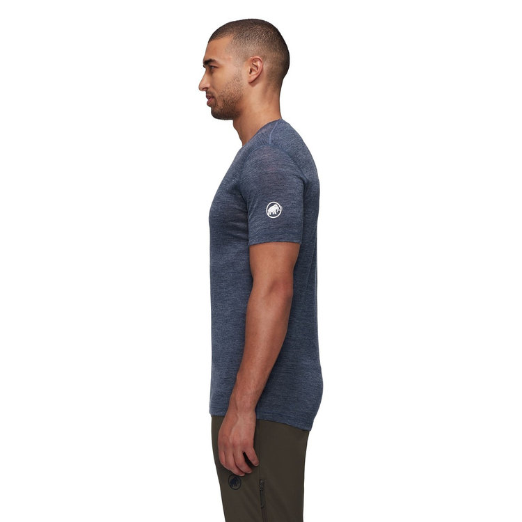 ツリー ウール ファーストレイヤー Tシャツ アジアンフィット marine melange