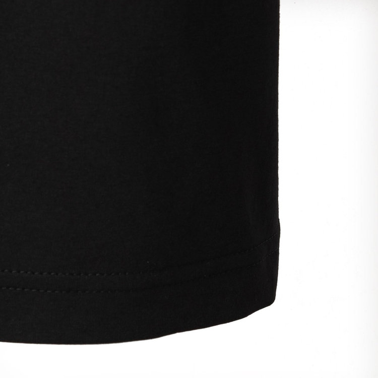 QD ロゴ プリント Tシャツ アジアンフィット プレミアムブラック black PRT1