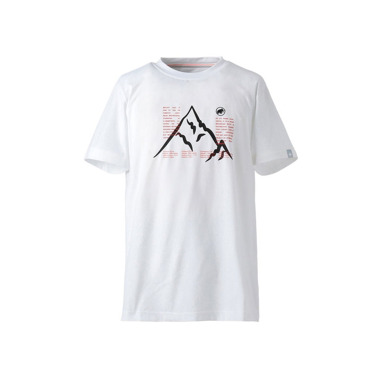 QD ヤリガタケ プリント Tシャツ アジアンフィット white