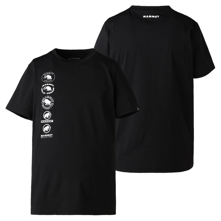 QD ロゴ ヒストリー P2 プリント Tシャツ アジアンフィット black