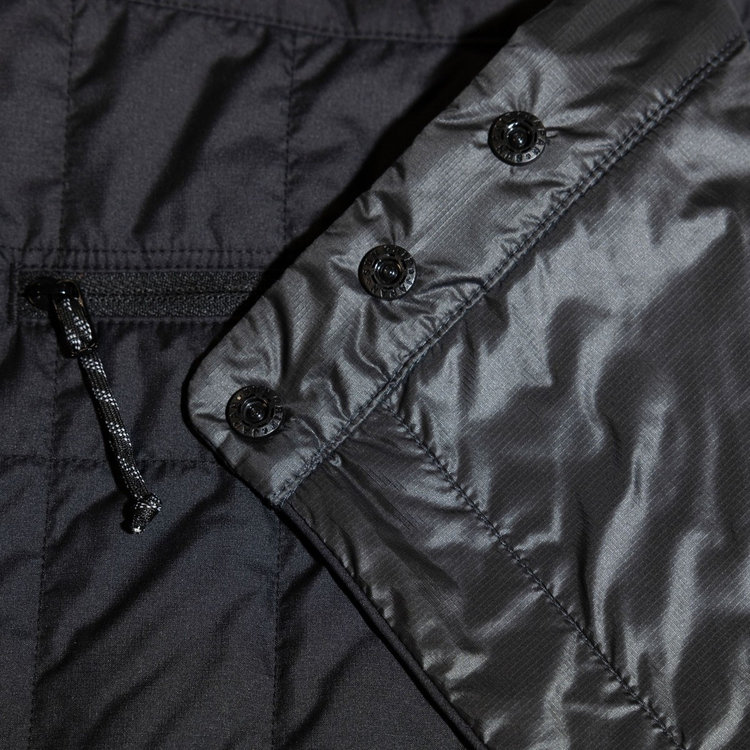 キルティング インサレーション ラップスカート アジアンフィット black-gabbro