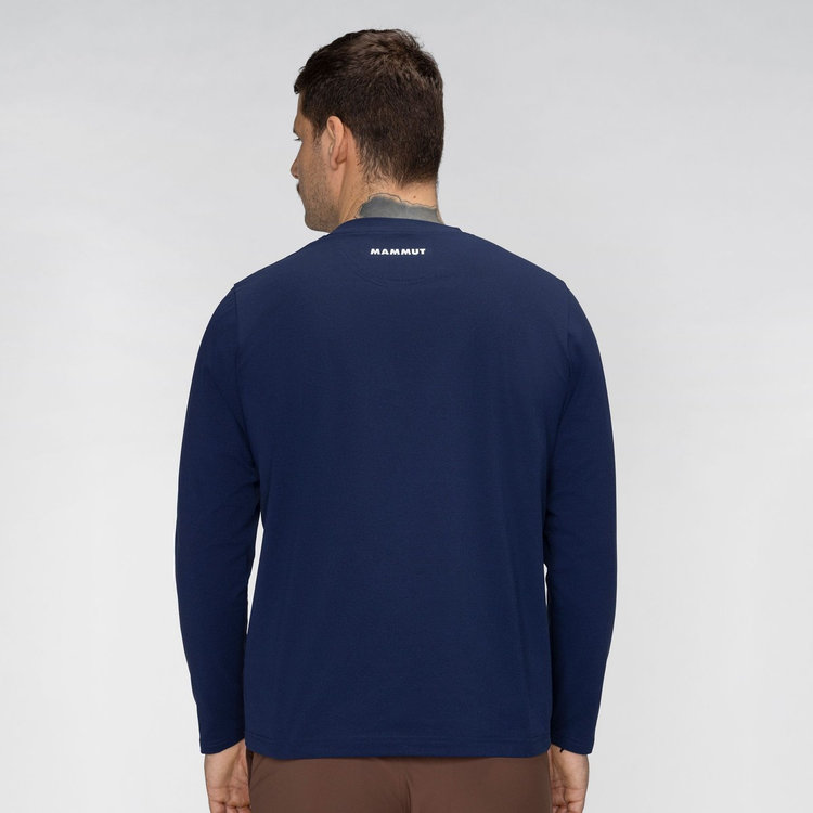 マムート エッセンシャル ロングスリーブ Tシャツ アジアンフィット marine PRT1