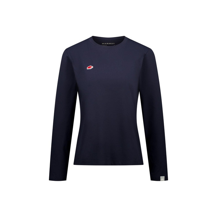 マムート エッセンシャル ロングスリーブ Tシャツ アジアンフィット marine PRT1