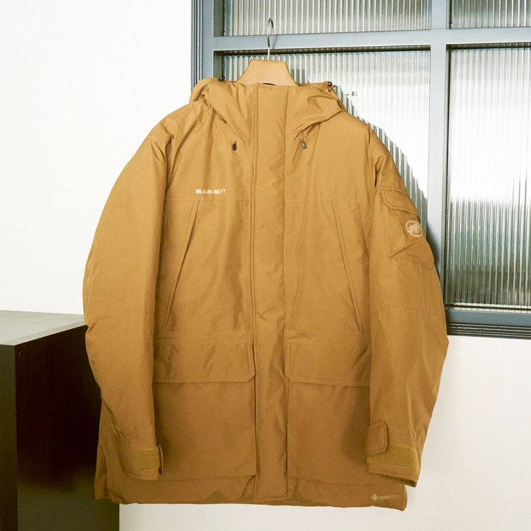 オベリスク ゴアテックス ハードシェル サーモ コート アジアンフィット claystone